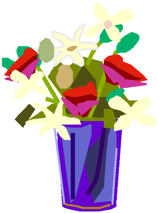 Flowers in Blue Vase